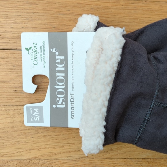 Isotoner Lead Microsuede smarTouch smartDri Sherpa Lined Gloves Size S/M - Picture 4 of 6